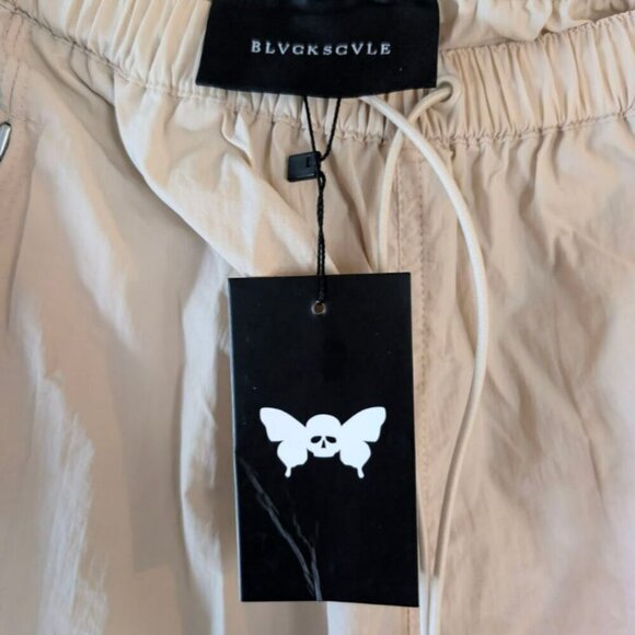 NWT Black Scale (BLVCK SCVLE) Tan Nylon Track Pants XL